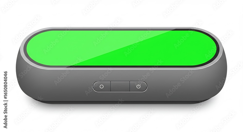 Poster wireless charging device with green indicator light on white background