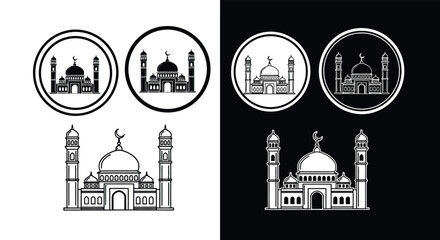 set of vector images of church