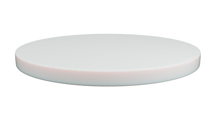 3D Render a white plate with a white lid on a white surface