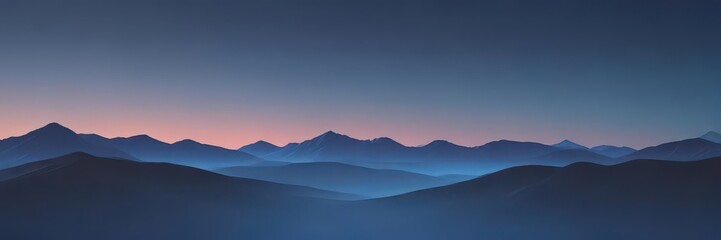Naklejka premium Abstract blue landscape gradient background, soft light to dark hues, color gradient, soft