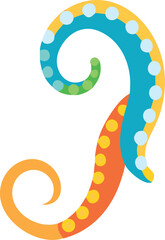 Fototapeta premium Icon of an Abstract Octopus with a Tentacle Design