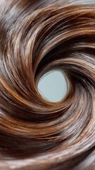 Spiral Elegance: Top View Hair Artistry