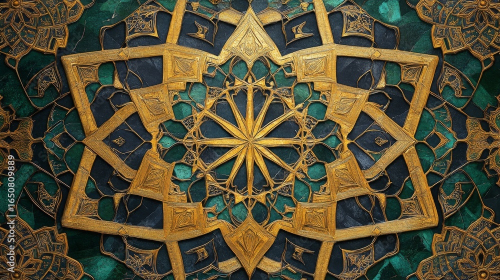 Poster exploring intricate islamic patterns a detailed geometric design analysis in cultural context