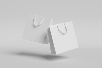 Blank paper bag for mockup - 3D Illustration