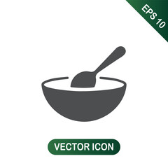 Bowl of Soup with Spoon Icon