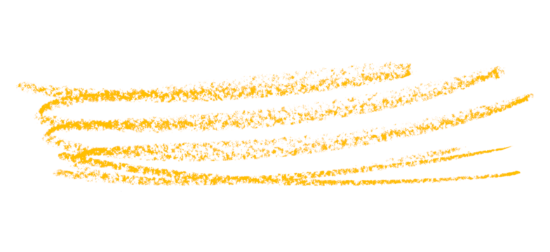 Yellow pencil hand writing rhythm set on transparent background