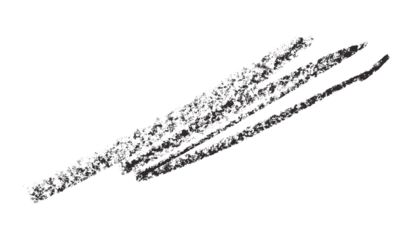 Black pencil hand writing strokes set on transparent background