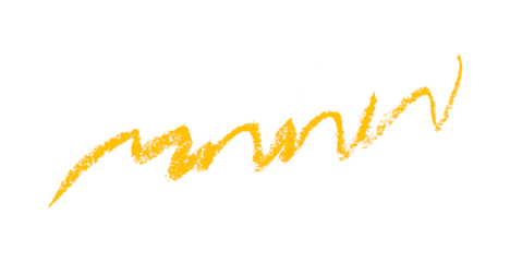 Yellow pencil hand writing rhythm set on transparent background