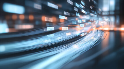 traffic in motion blur