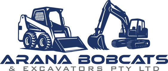 excavator silhouette illustration vector image