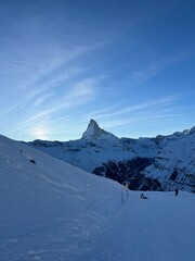 snow covered mountains Switzerland ski resort
