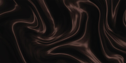 Abstract liquid silk fabric texture with brown and black swirls ideal for backgrounds and decorative designs