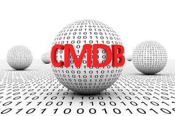CMDB conceptual sphere binary code 3d illustration