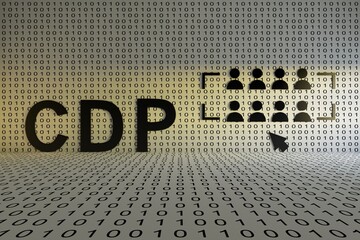 CDP concept text sunlight 3D illustration