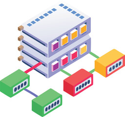 Icon of a Network Switch for Data Routing