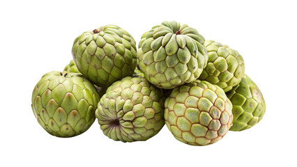 Obraz premium A pile of fresh and ripe green Sugar Apples in perfect condition