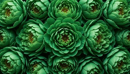 Fototapeta premium Lush Green Floral Pattern Background - Natural Textures