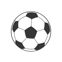 Fototapeta premium Dynamic Monochrome Soccer Ball: A Graphic Icon of Teamwork and Competition in Sportive Activities