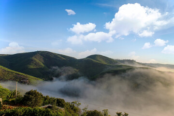  Beautiful view of Parunthumpara mountains Idukki, Kerala, India