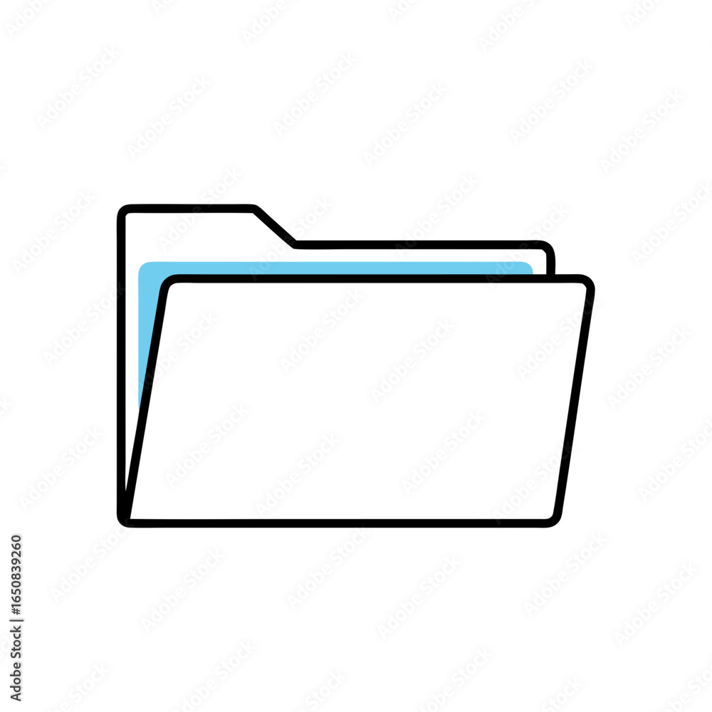Poster minimalist depiction of an open folder suggests data management and organization simplicity 79 chara