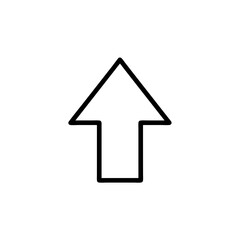 Fototapeta premium Symmetrical Arrow Icon: Minimalist Upward Directional Symbol for UI Design and Wayfinding 57 Characters