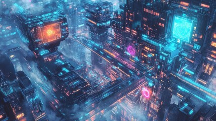 Smart factory industrial automation with iot and machine learning technology showcasing advanced robotics, data-driven manufacturing systems, and high-tech production line for industry 4.0 digital tra