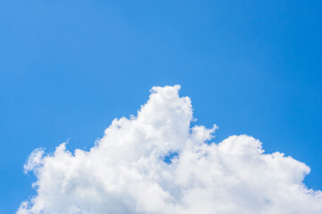 夏の青空と日差しに輝く夏の雲84