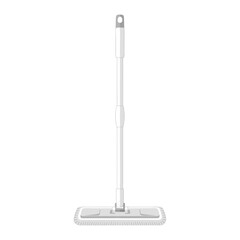 Modern Flat Mop Illustration: Minimalist Design for Cleaning and Hygiene Solutions