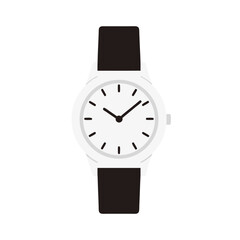 Elegant Wristwatch Depiction: A Modern Minimalist Timepiece Illustration for Commercial Use