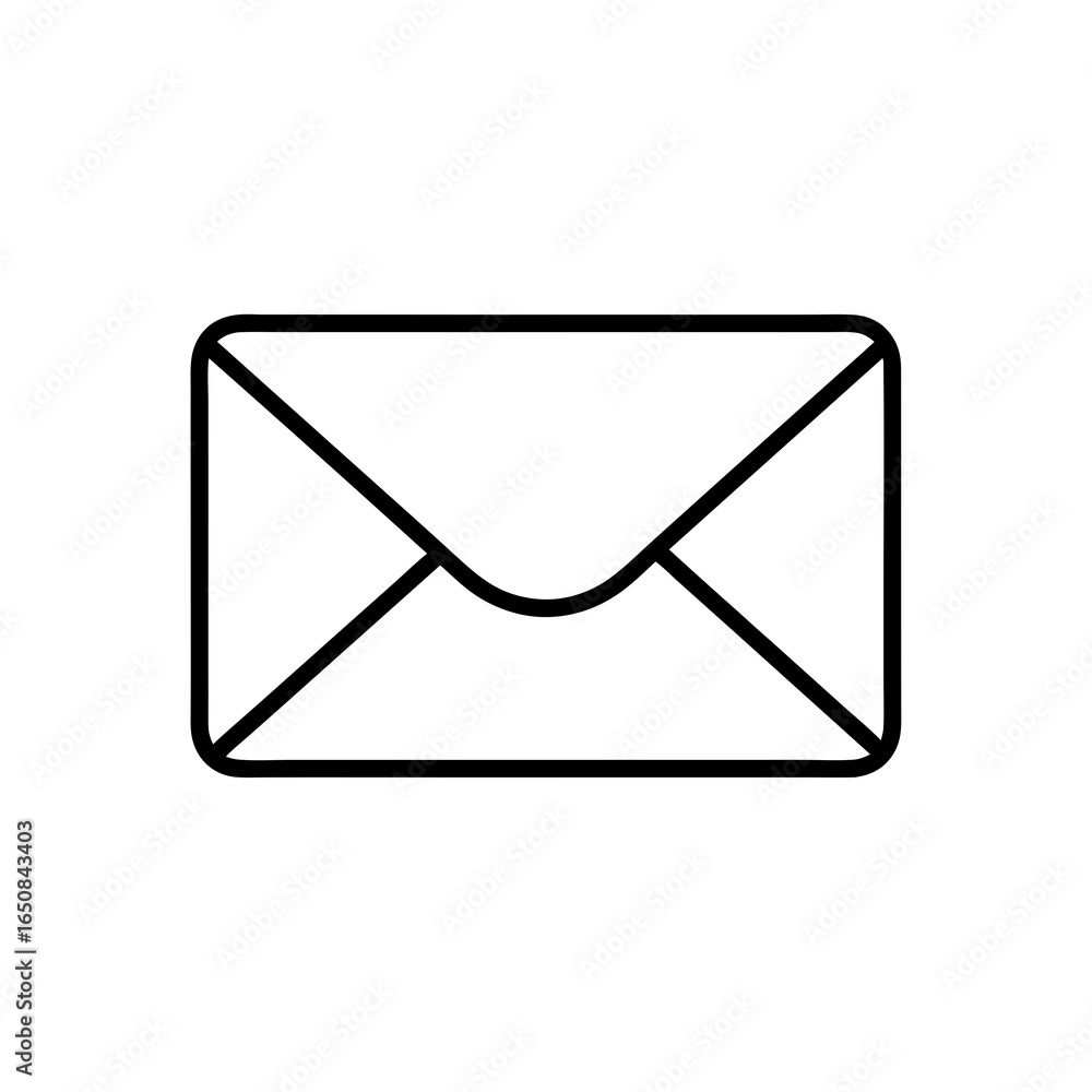 Poster minimalist email envelope outline conveying modern communication and information transfer representa