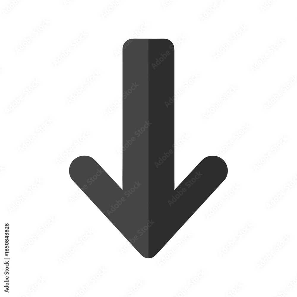 Poster minimalist downward direction illustration conveying simplicity in navigation design offering clarit