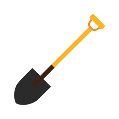 shovel on white background