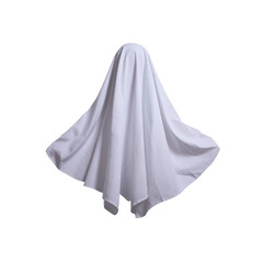 Naklejka premium Spooky ghost costume isolated on transparent background