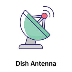 Dish Antenna Vector icon which can easily modify or edit