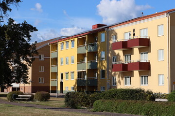 Sweden. Streets and houses in the city of Västervik in Sweden. Kalmar County.  © Andrii