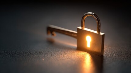 Naklejka premium Key unlocks a lock