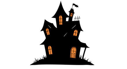 halloween castle with bats