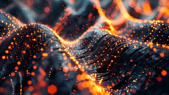 Close-up of digital synapses firing, symbolizing neural connections in AI systems .
