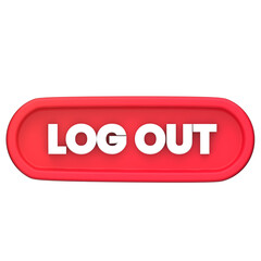 Red 'Log Out' Button A Clear Visual Cue for User Interface Design and Web Navigation
