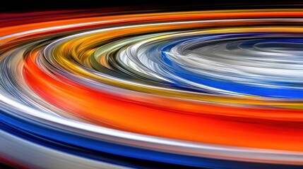 Vibrant light streaks and abstract swirling patterns with dynamic energy display