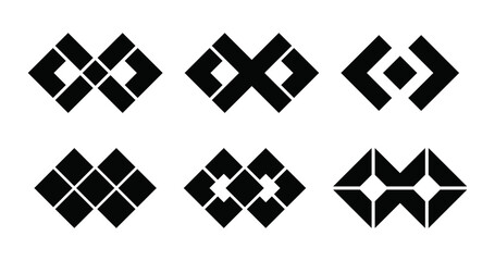 Geometric tiling patterns with modular design symbols and sacred motifs.