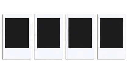 Four blank instant photo frames