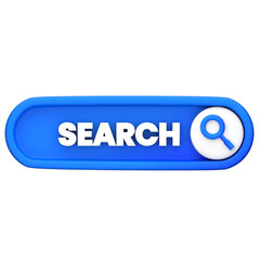 Search Button with Magnifying Glass Icon - Find Information Online, Web Design Element