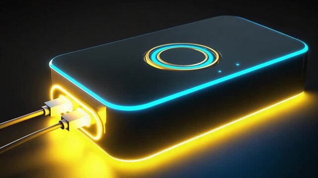 "Wireless Mobile Printer with Smartphone &ndash; Modern Portable Printing Device on Wooden Desk, NFC Bluetooth Technology Concept"