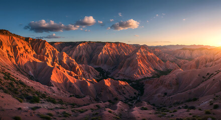 sunset in the mountains