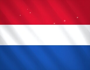 Elegant and patriotic Netherlands flag background with subtle light effects and waves