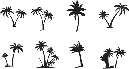 Palm Tree Silhouette Vector Bundle 