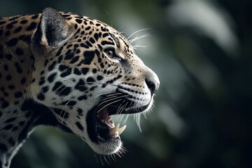 Obraz premium A jaguar roaring