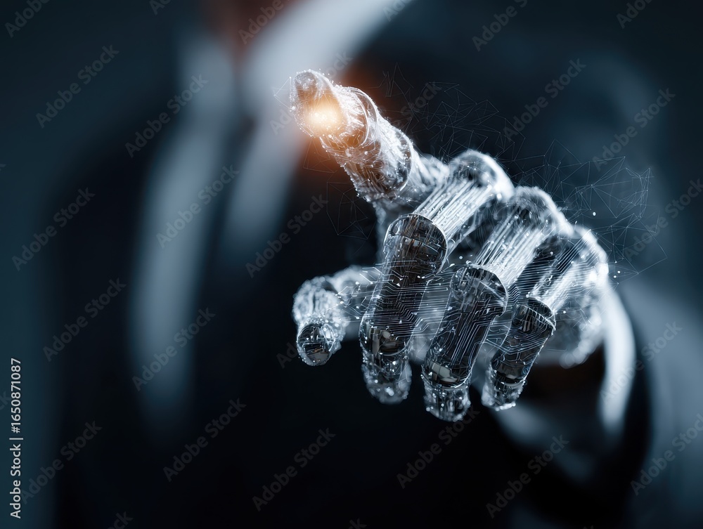 Poster business and artificial intelligence ai, artificial intelligence,digital technology concept. busines