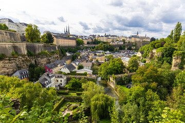 Overview of the old part of Luxembourg city